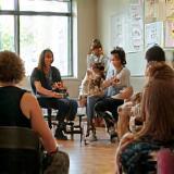 Pet owners in a TruePaw Care wellness workshop